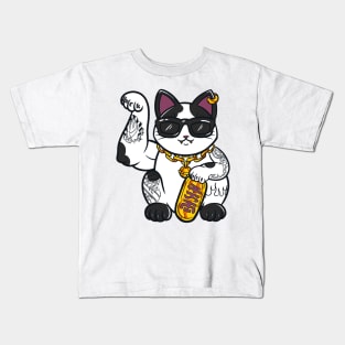 Buff Money Cat Kids T-Shirt